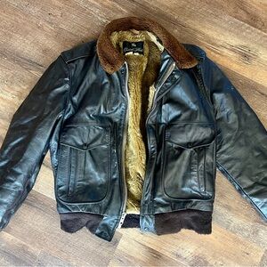 Vintage Golden Fleece Leather Jacket size 36 small